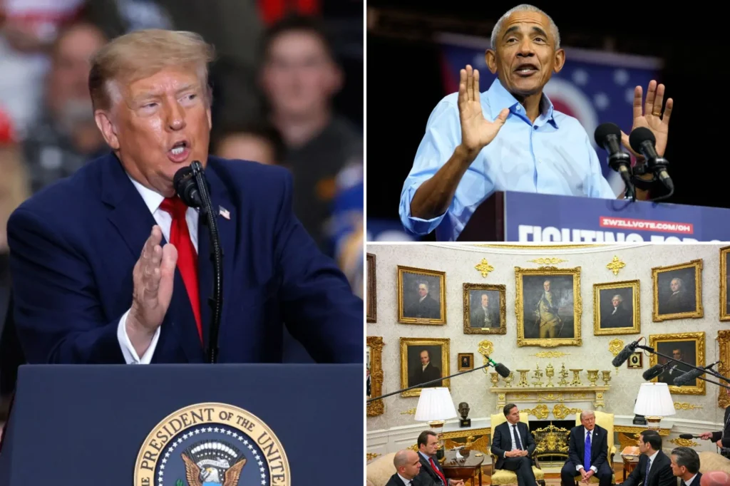 Trump hits back at obamas white house reno jab